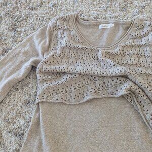 Simply Couture Lace Knit Long Sleeve Top – XXL